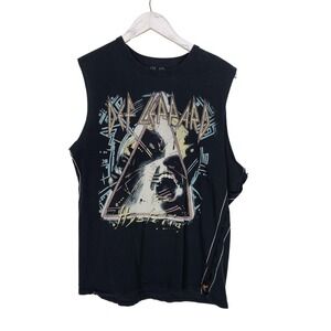 TRUNK LTD Def Leppard Shirt Unisex Small Black Hysteria Tour Band Tank Top Tee